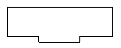 Plan view of break front library bookcase